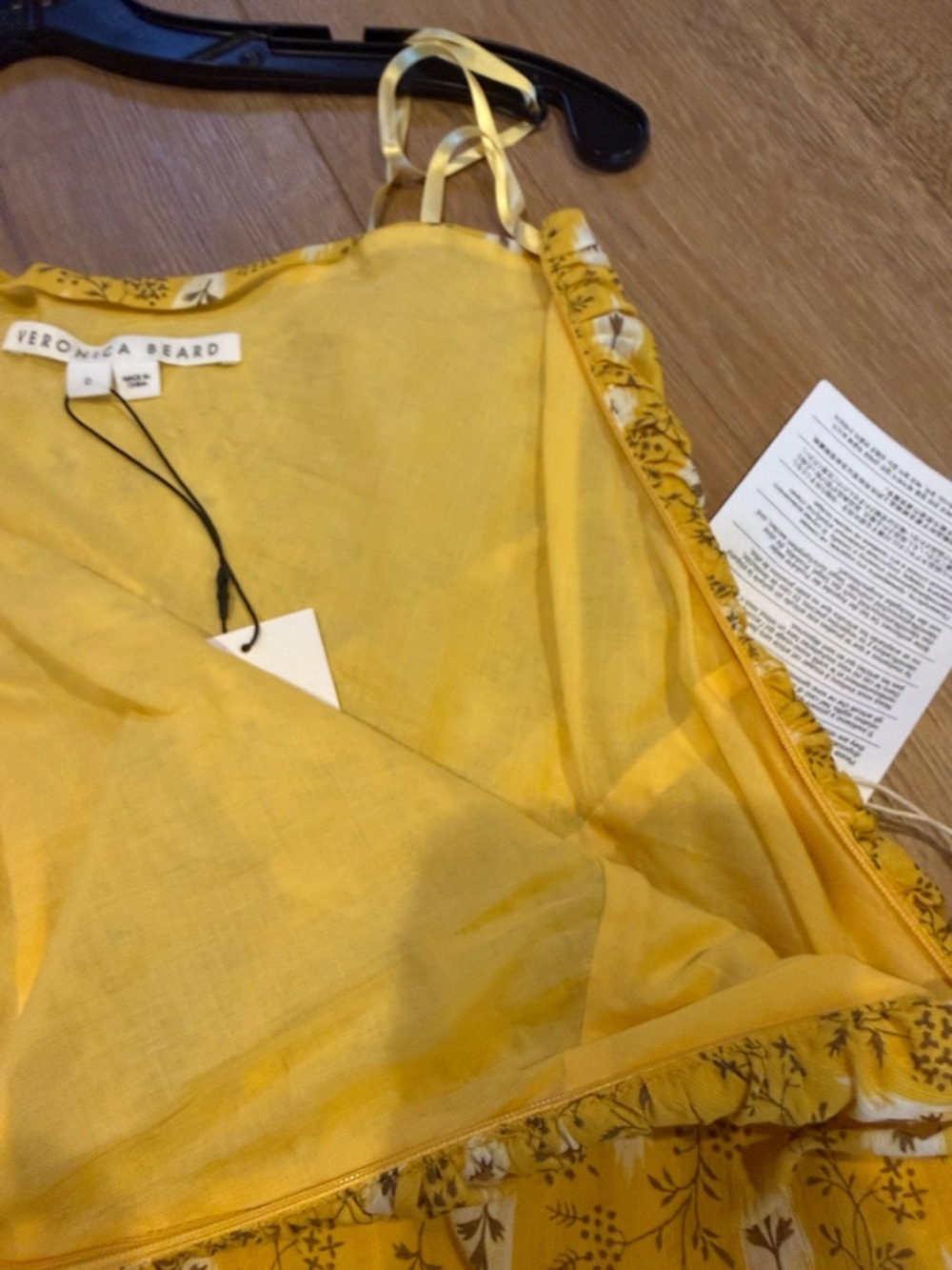 Veronica Beard Yellow Floral One-Shoulder Maxi Dress - Picture 4 of 8